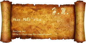Hux Márta névjegykártya