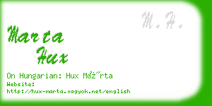 marta hux business card